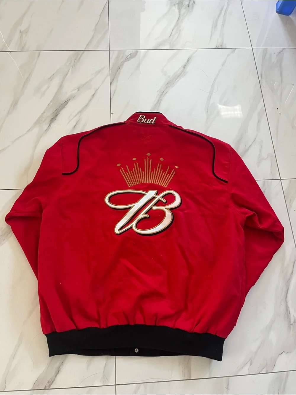 Vintage Y2K Chase Authentic Budweiser Red Racing Team Jacket - Men's Size XL